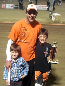 Cameron Krezman, dad and brother